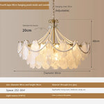 lustre cristal blanc doré coquillage organique élégant salon restaurant chambre