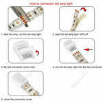 connecteurs led ruban adhésif moderne broches 10mm blanc opaques 5a 24v ws2812b rgb