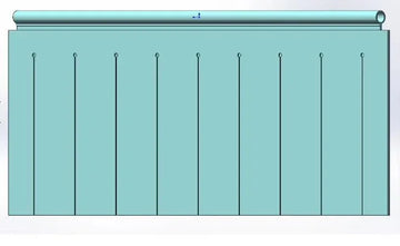 rideau protection lave vaisselle bleu rayures horizontales moderne anti éclaboussures transparent opacité.gca