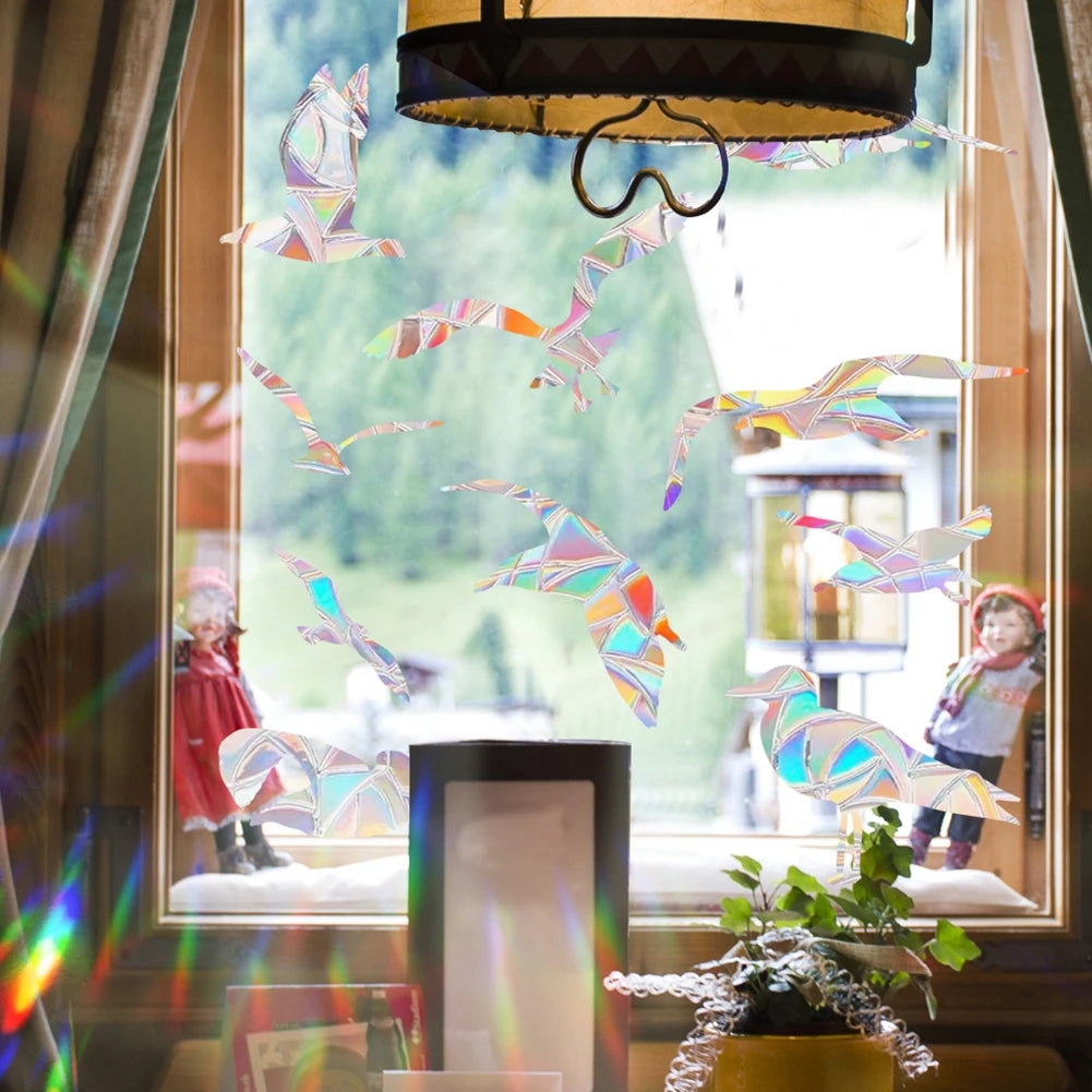 autocollants muraux décoratifs modernes multicolores motifs géométriques adhésifs intérieur extérieur vitres transparents opaques