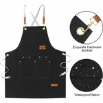 tablier ajustable imprimé logo brodé noël noir beige poche glissière ciseaux opaquet classique