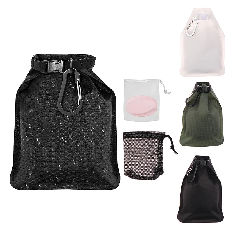 sac étanche voyage noir blanc vert hexagon texture tissée moderne boucle cordon