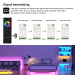contrôleur led rf télécommande dimmable rgb rgbw cct bande lumineuse 12v 24v sans fil