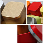 boîtes carrées modernes 55mm 43mm noir gris bleu rouge vert orange respectueux environnement organisateur