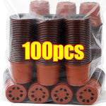 pots semis plastique rouge moderne perforés plantes pots fleurs jardinerie culture