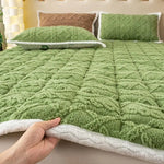 couverture automne hiver polyester vert clair motif géométrique douce adhésifs lits simples épaisses réglables