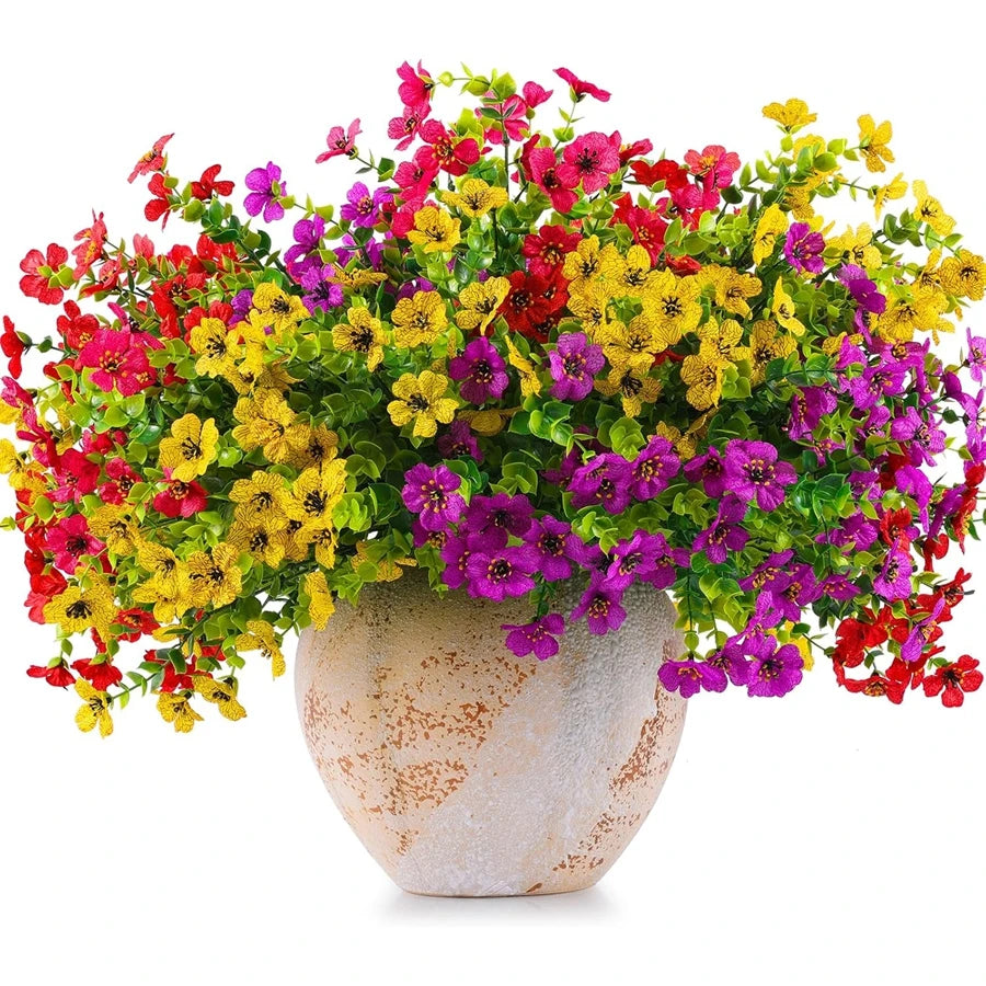 plantes artificielles multicolores fleurs simples modernes decoration exterieure couronne mariage chambre maison festival