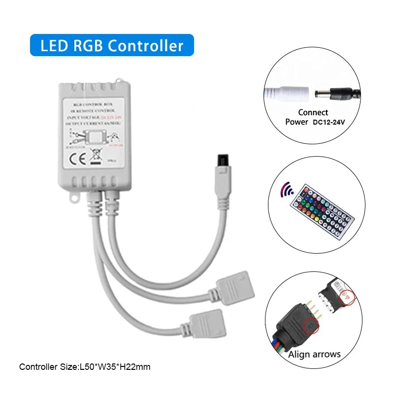 ruban led multicolore moderne télécommande 30m adhésif led rgb 12v non étanche