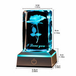 veilleuse cube lumineux rose relief feuilles Love you moderne opacité base plate lumière bleu