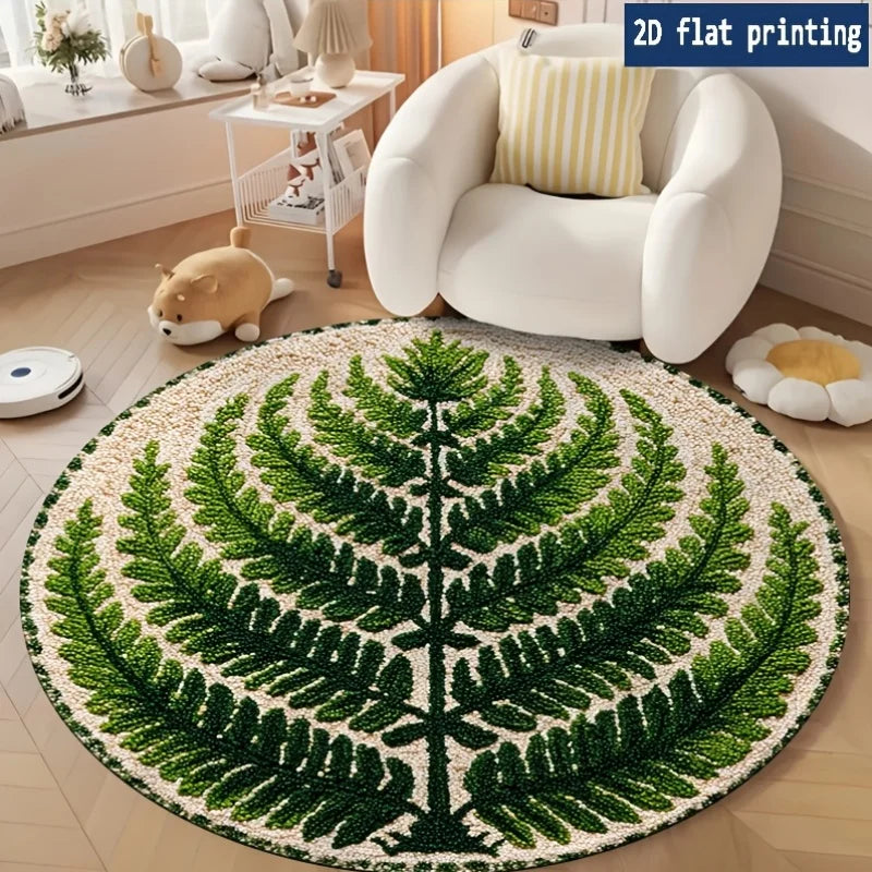 tapis moderne floral géométrique noir blanc rose rouge vert salon chambre enfants