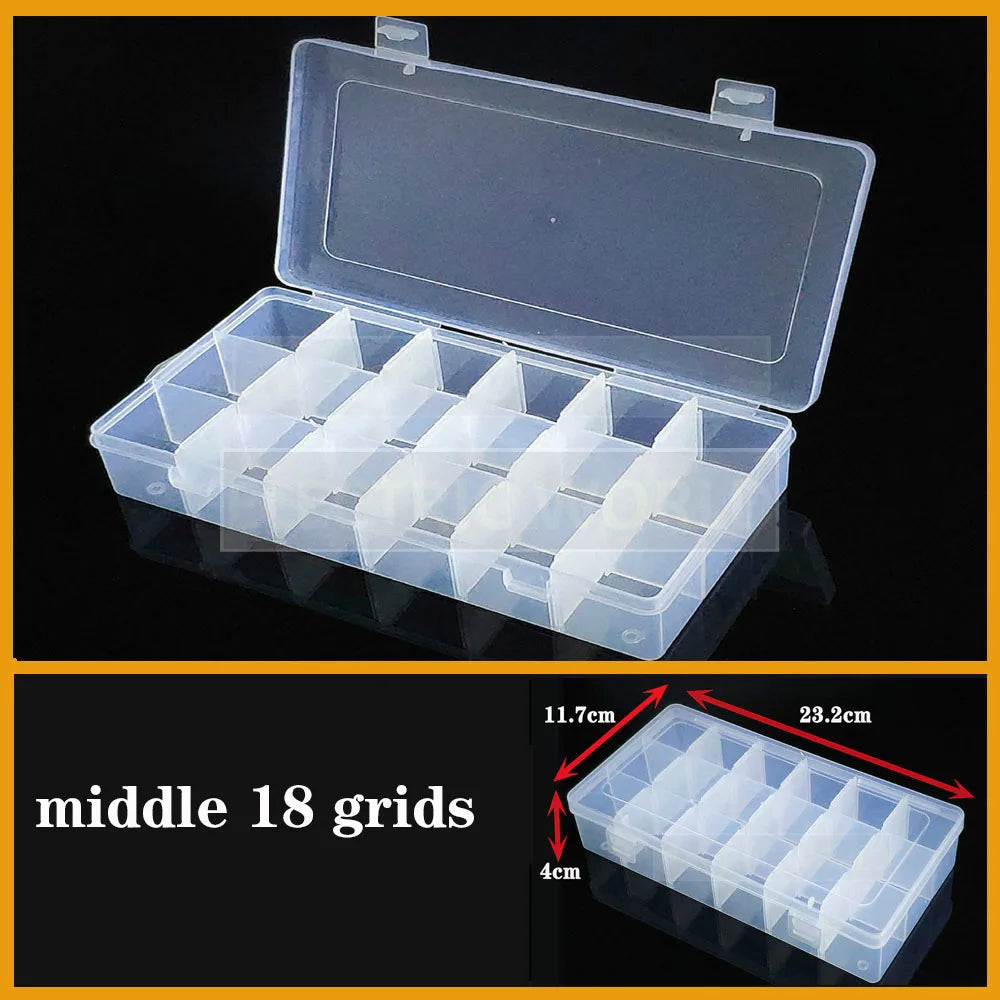 boite rangement plastique transparente compartiments ajustables bijoux petits objets divers