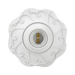 plaque suspension ampoule e26 e27 or blanc ornements floraux classique facile