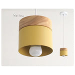 Lampes suspendues modernes abat jour opaques couleurs gris blanc rose jaune scandinave