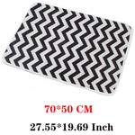 tapis imperméable bébé étoiles gris blanc moderne anti fuite hygiène changement couche réutilisable
