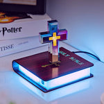 lampe décorative croix arc ciel livre bible lumineuse moderne rotation réglage lumière