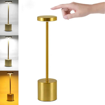 lampe table led rechargeable tactile or argent noir veilleuse portable chambre lecture gradation continue