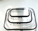 boîtes rangement transparentes plastique réutilisables modernes fermeture glissière