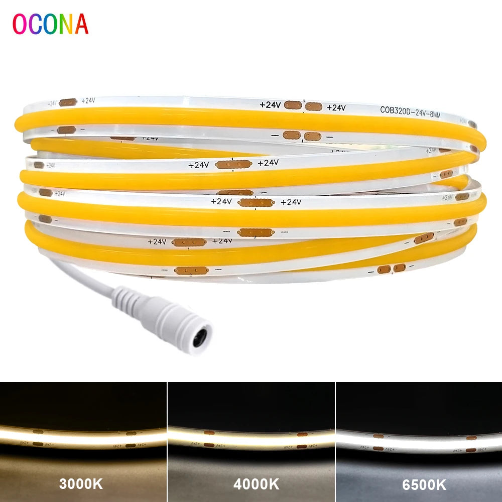 Ruban led flexible blanc adhésif moderne 24v 480 leds 50000 heures