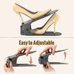 support chaussures pliable noir clips moderne niveaux ajustement 20 pièces organisateur placard