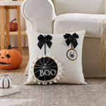 housse coussin halloween fantôme citrouille araignée orange décoration maison canapé chaise voiture polyester jacquard