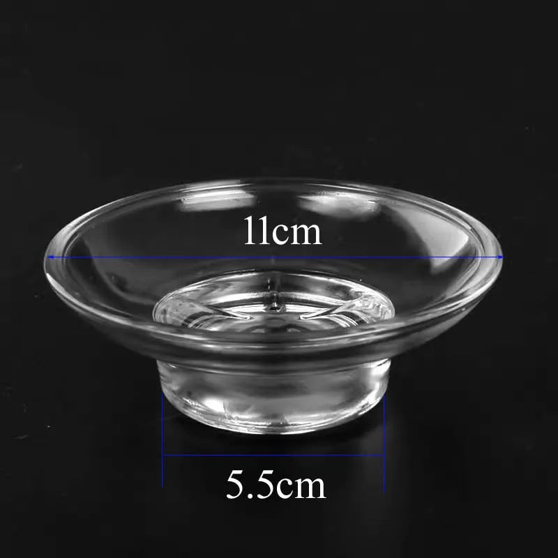 support savon salle bain moderne verre transparent accessoires toilette cosmétique