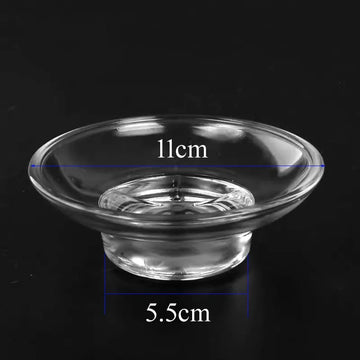 support savon salle bain moderne verre transparent accessoires toilette cosmétique