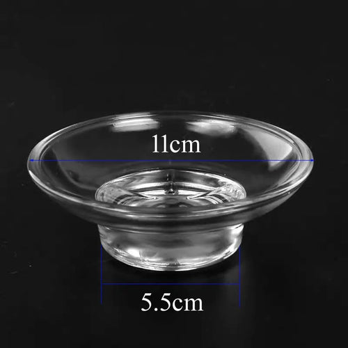 support savon salle bain moderne verre transparent accessoires toilette cosmétique
