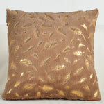 housses coussin plumes dorées fourrure moderne beige bleu rouge gris rose 43x43cm polyester respectueux