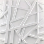 décoration murale panneau 3d blanc triangles géométriques moderne imperméable résistant humidité 30x30cm