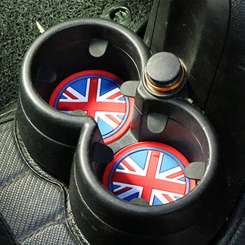 coasters union jack rouge noir blanc antichoc moderne silicium gel