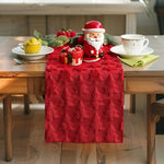 chaise table arbre noël vert rouge tissage relief festive décoration décembre événement