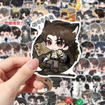 sticker chibi kawaii manga personnages oreilles chat uniformes mignons humoristiques stickers anime