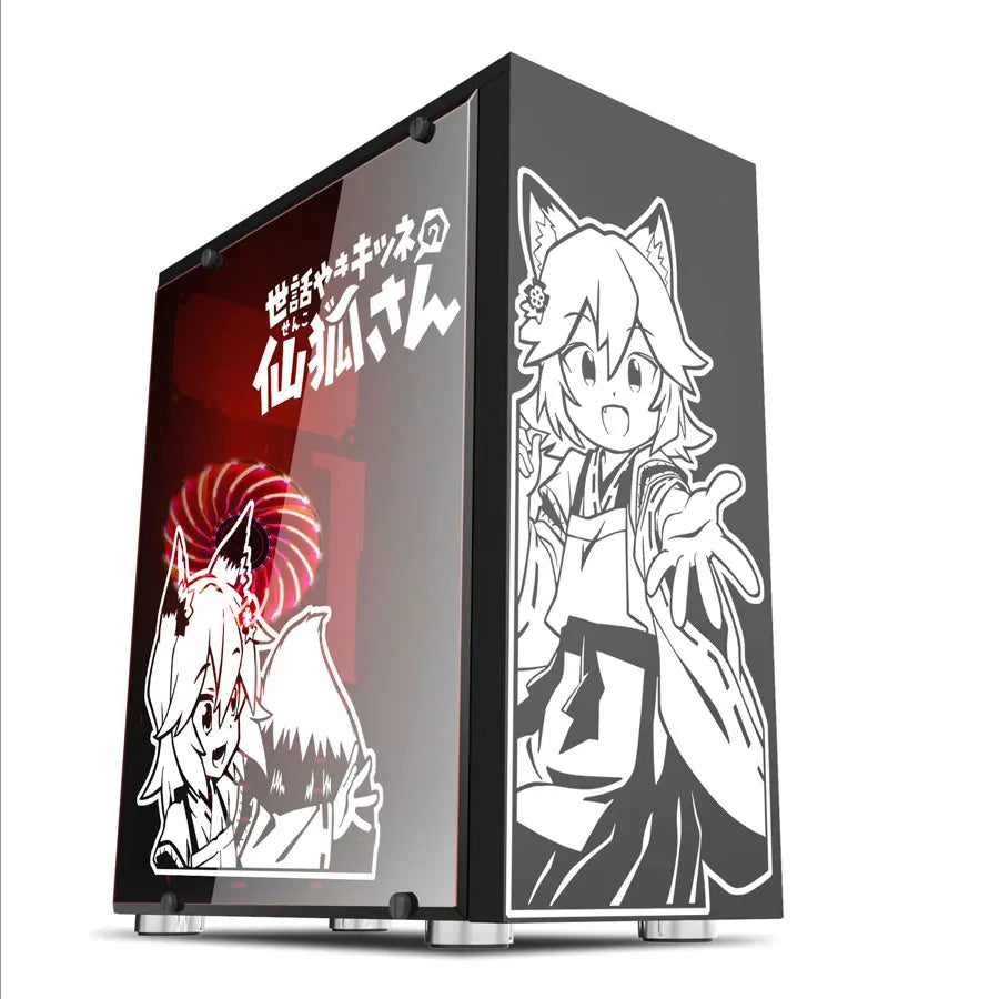 autocollants decoratifs anime blanc noir boitier pc films metallises opacite moderne stylise