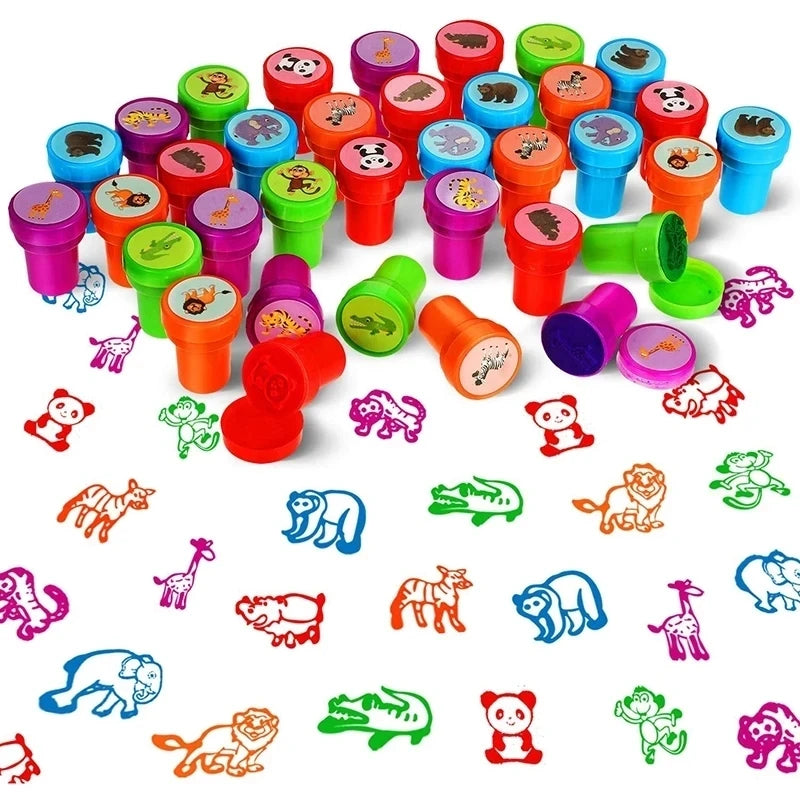 tampons dessin animé animaux visages peinture manuelle décoration photo enfant variées opaques