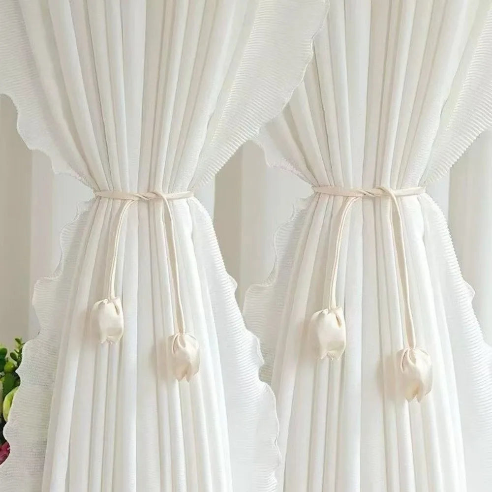 rubans fleurs tulipe couleur rose beige jaune vert clair décoratifs ajustables intérieurextérieur