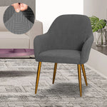 fauteuil moderne marron clair tissu élastique motifs géométriques simple accueil chaise banquet lavable