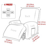 housse protection fauteuil inclinable vert motif géométrique moderne adhésif set pièces