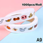 sticker multicolore yeux lèvres sourires adhésif décoration artisanal fête maison fournitures scolaires