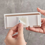 rangement mural brosses dents blanc moderne minimaliste adhésif lisse mat 5cm 12.9cm 3cm