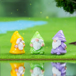 figurines naines miniatures résine bleu rouge jaune violet rose vert classiques 100 pièces