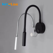 Mini projecteur LED flexible 3W pour tête de lit, lampe murale à coude libre pour chambre et chevet