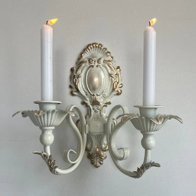 Chandelier mural antique en fer noir style nordique