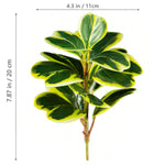 décoration extérieure plante artificielle arbre banyan feuilles colorées moderne pot céramique blancextérieur exposition soie