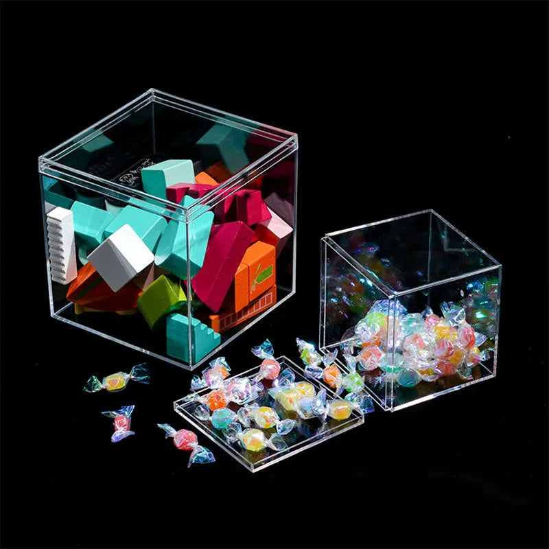 boîtes plastique transparentes modernes boîte bijoux réutiliables boîtes rangement minimalistes transparentes accessoires coiffure pièces