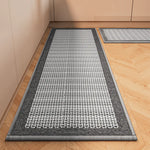 tapis cuisine antidérapant moderne beige gris tissé fils contrastants respectueux environnement