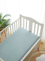 draps lit bébé coton fleurs pois blanc vert rose beige moderne élastique doux maternité