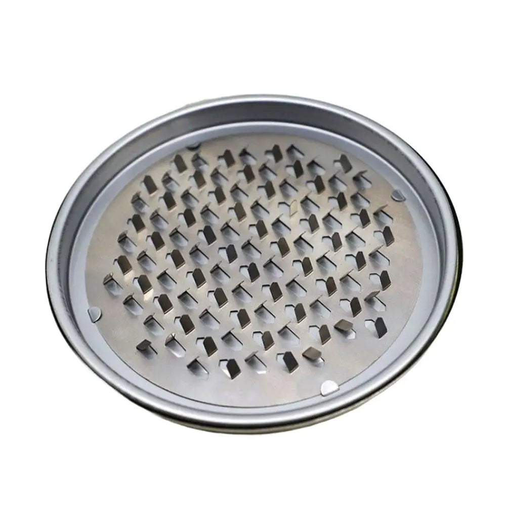 support bobine moustique argenté moderne perforé motifs floraux deco camping maison