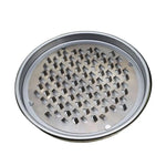 support bobine moustique argenté moderne perforé motifs floraux deco camping maison