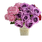 bouquet roses artificielles soie decoration intérieure moderne élégante anniversaire fiançailles graduation valentin