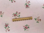 tissu coton blanc rose bleu fleurs vintage romantique biodegradable 160cm